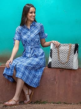 Amazon.com | Myra Bag Chevron Cross Upcycled Canvas